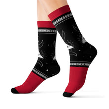 Load image into Gallery viewer, 4 Moon Pyramid Rouge Socks by Calico Jacks
