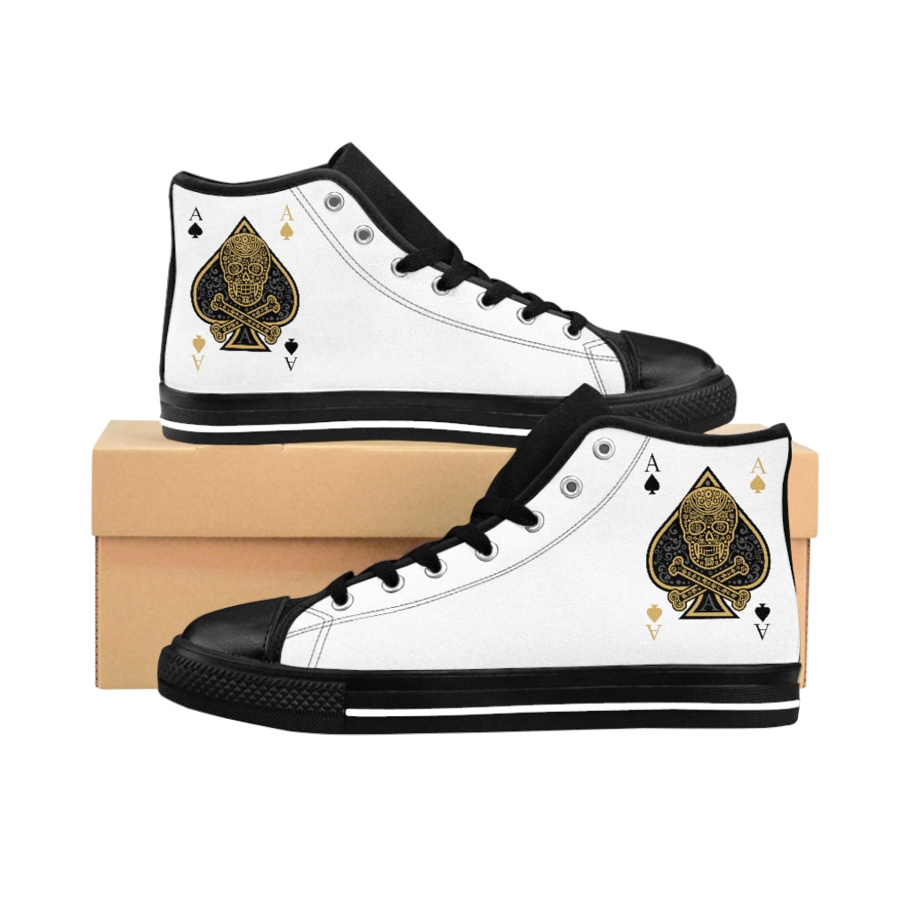 1 Men's High-top Sneakers Ace of Spades by Calico Jacks
