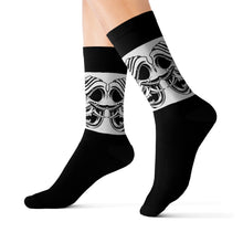 Load image into Gallery viewer, 12 White Oni on Blacks Socks by Calico Jacks
