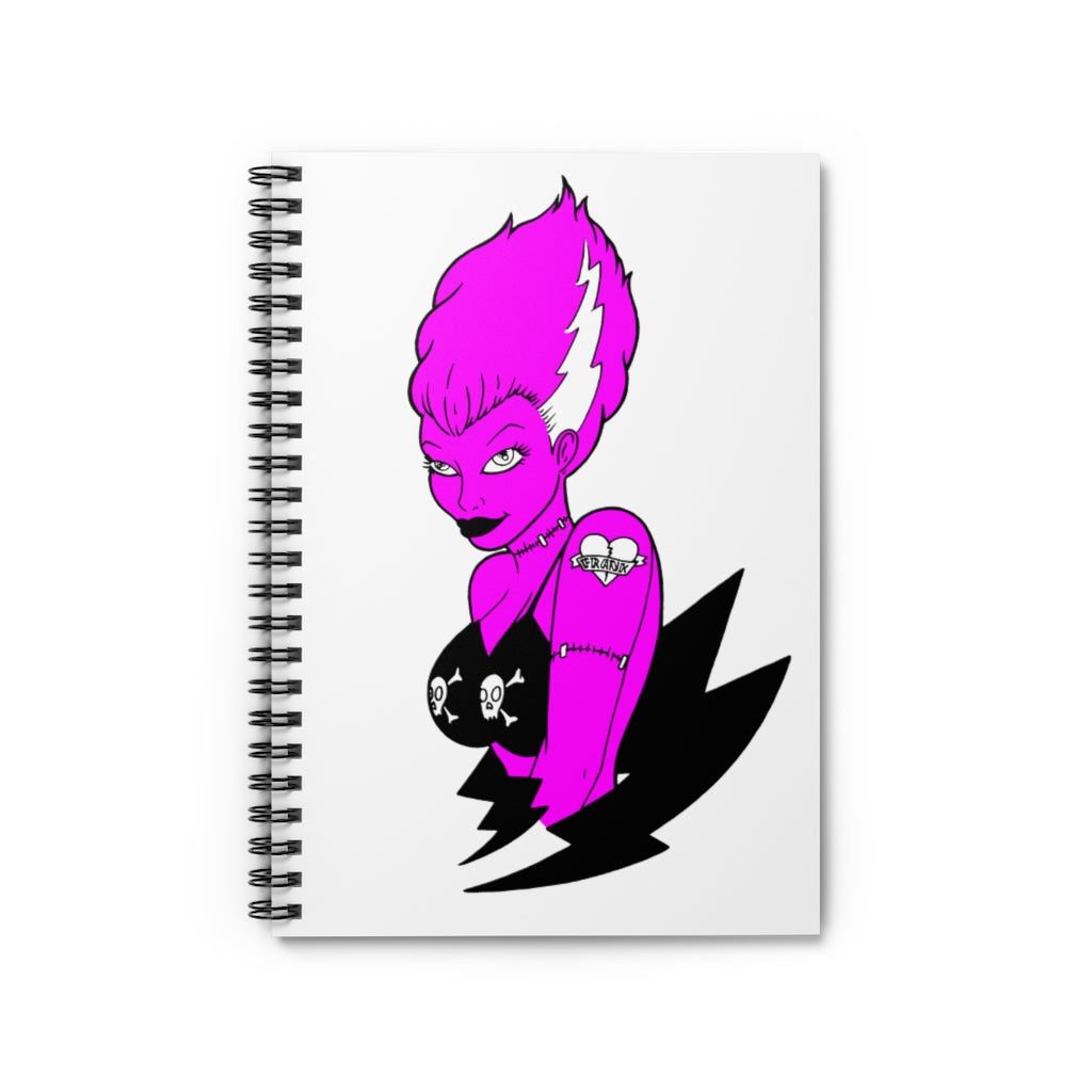 1 Lady Frankenstein Note Book - Spiral Notebook - Ruled Line by Calico Jacks