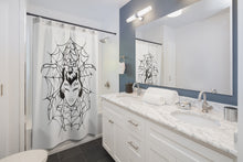 Charger l&#39;image dans la galerie, 2 Shower Curtain Spider White design by Calico Jacks
