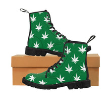 Load image into Gallery viewer, 1 Women&#39;s Canvas Boots Green Leaf by Calico Jacks
