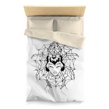 Load image into Gallery viewer, Microfiber Duvet Cover Spider White design by Calico Jacks
