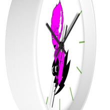 Load image into Gallery viewer, 11 Wall clock Frankies Girl Purple design by Calico Jacks
