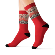 Load image into Gallery viewer, 4 Kamikaze Red on Socks by Calico Jacks
