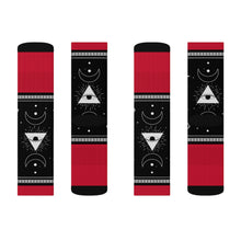 Load image into Gallery viewer, 2 Moon Pyramid Rouge Socks by Calico Jacks
