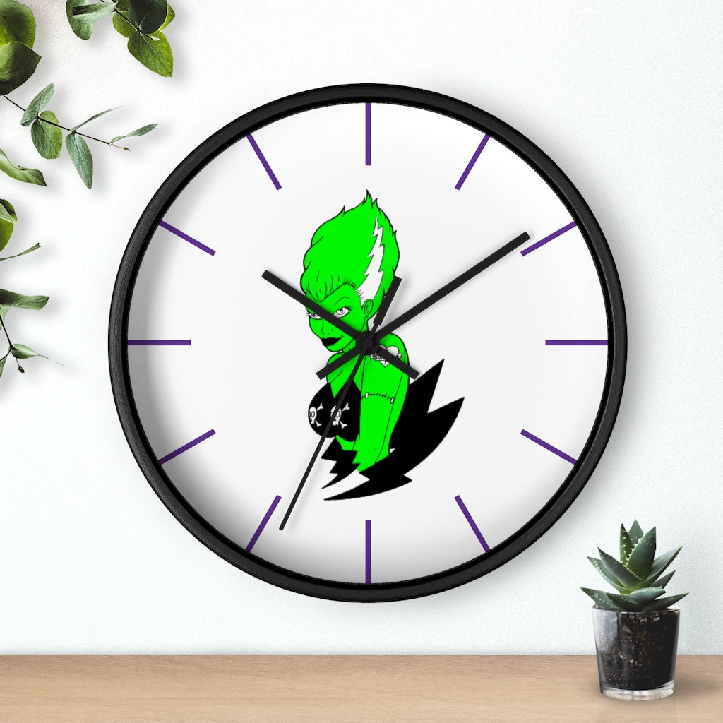 15 Wall Clock Green Frankies Girl design by Calico Jacks