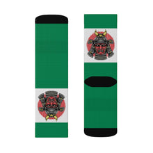 Load image into Gallery viewer, 7 Samurai on Green Socks by Calico Jacks
