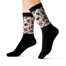 Load image into Gallery viewer, 4 Sugar Skull Tops of Socks by Calico Jacks
