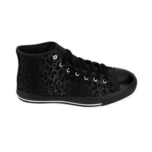 Load image into Gallery viewer, 6 Women&#39;s High-top Sneakers Black Leopard Print by Calico Jacks
