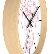 Load image into Gallery viewer, 16 Wall clock Hula Red design by Calico Jacks

