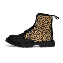 Load image into Gallery viewer, 2 Men&#39;s Canvas Boots Leopard Print by Calico Jacks
