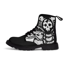 Load image into Gallery viewer, 2 Women&#39;s Canvas Boots Death&#39;s Head Moth by Calico Jacks
