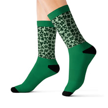 Load image into Gallery viewer, 12 Lucky Clover Tops of Socks by Calico Jacks
