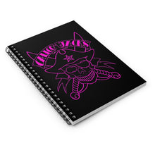 Load image into Gallery viewer, 3 Pink Skull Note Book - Spiral Notebook - Ruled Line by Calico Jacks
