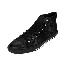 Load image into Gallery viewer, 5 Men&#39;s High-top Sneakers Black Leopard Print by Calico Jacks
