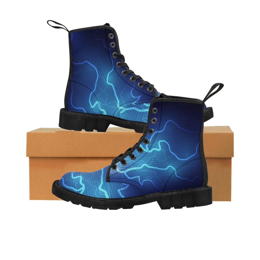 Women's Canvas Boots Lightning Strikes by Calico Jacks