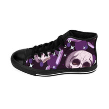 Load image into Gallery viewer, 3 Men&#39;s High-top Sneakers Skulls and Amethysts  by Calico Jacks
