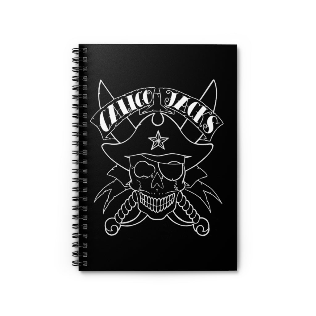 1 White Skull Note Book - Spiral Notebook - Ruled Line by Calico Jacks