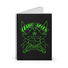 Load image into Gallery viewer, 2 Green Skull Note Book - Spiral Notebook - Ruled Line by Calico Jacks
