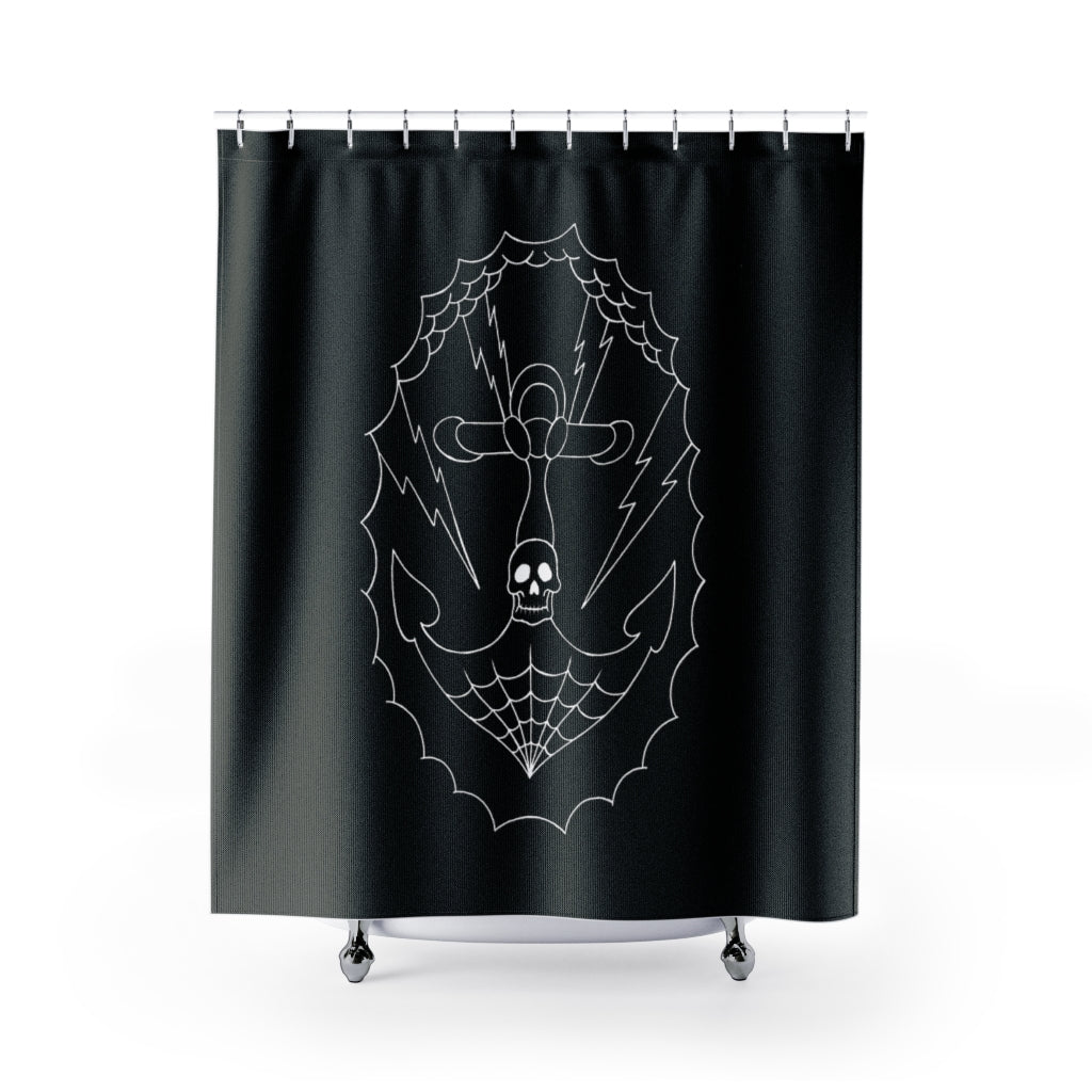 1 Shower Curtain Anchor Black design by Calico Jacks
