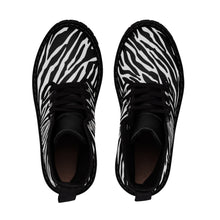 Cargar imagen en el visor de la galería, Women&#39;s Canvas Boots Zebra Print by Calico Jacks
