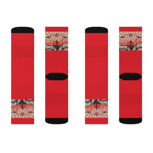 Load image into Gallery viewer, 2 Kamikaze Red on Socks by Calico Jacks
