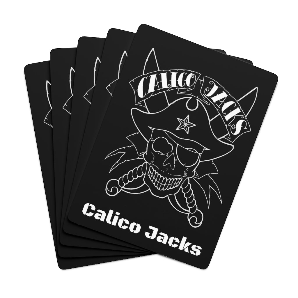 Calico Jacks Poker Cards White Skull
