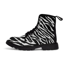 Charger l&#39;image dans la galerie, Women&#39;s Canvas Boots Zebra Print by Calico Jacks
