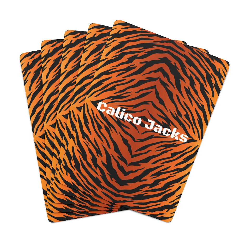 Calico Jacks Poker Cards Tiger Print