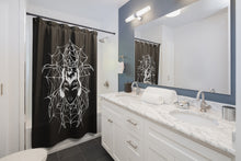 Load image into Gallery viewer, 2 Shower Curtain Spider Black design by Calico Jacks
