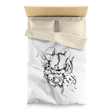 Load image into Gallery viewer, 4 Microfiber Duvet Cover Horns White design by Calico Jacks
