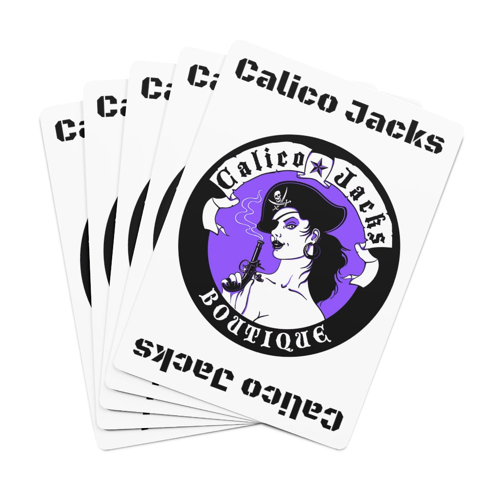 Calico Jacks Poker Cards Purple Logo