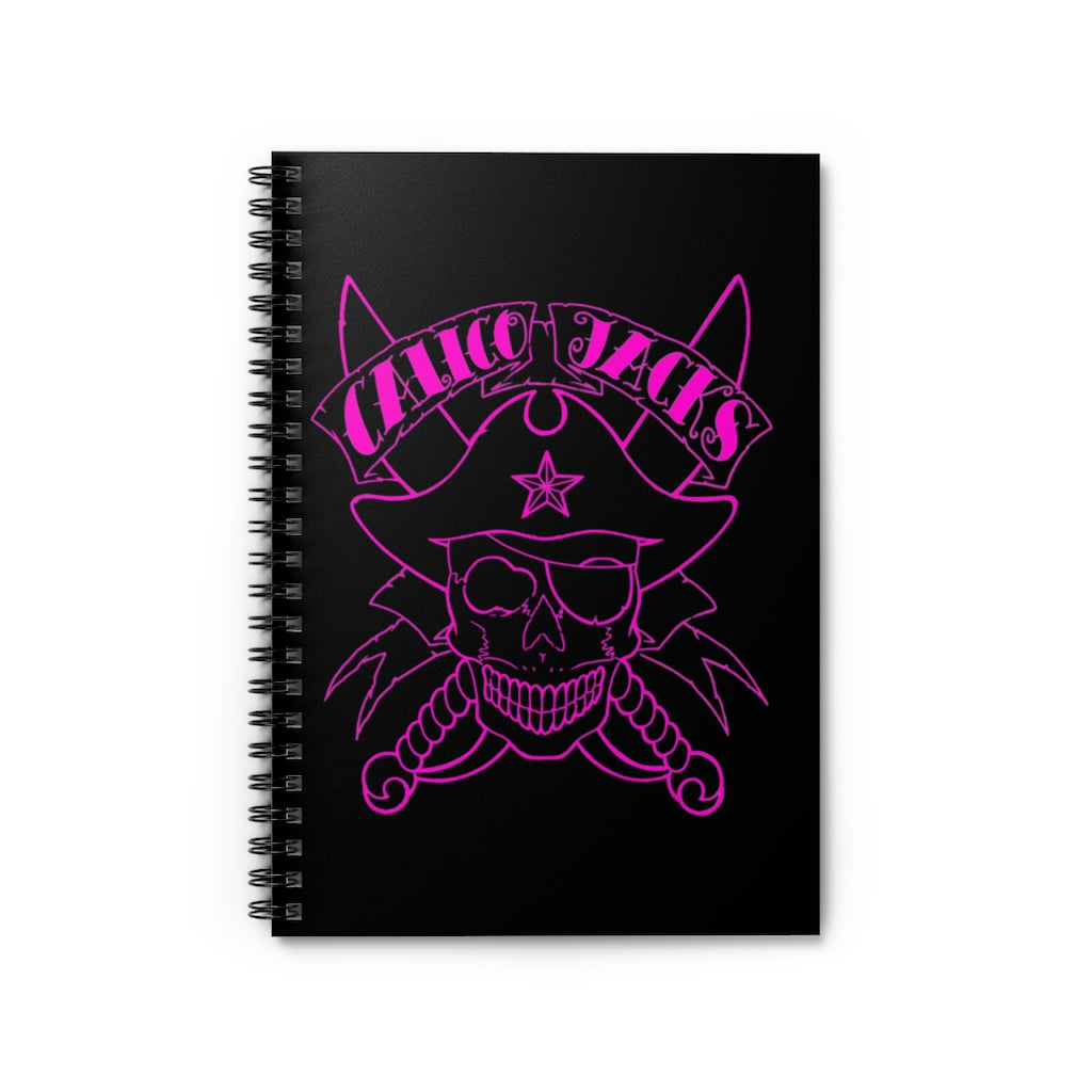 1 Pink Skull Note Book - Spiral Notebook - Ruled Line by Calico Jacks