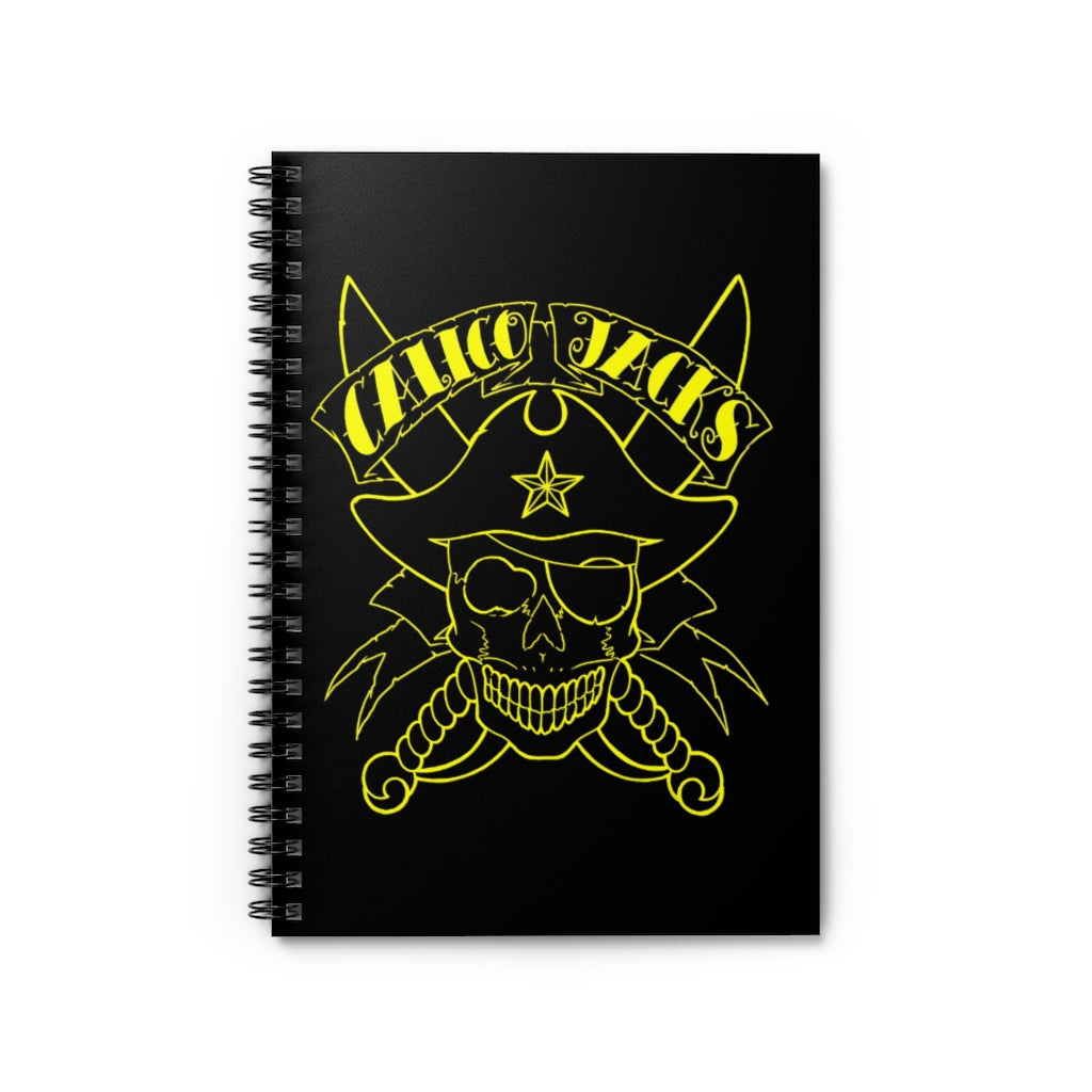 1 Yellow Skull Note Book - Spiral Notebook - Ruled Line by Calico Jacks