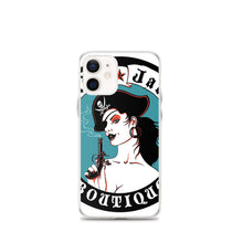 Load image into Gallery viewer, w iPhone Case Pirate Blue Stamp design by Calico Jacks

