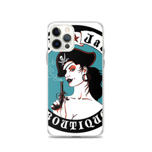 Load image into Gallery viewer, u iPhone Case Pirate Blue Stamp design by Calico Jacks
