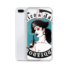 Load image into Gallery viewer, q iPhone Case Pirate Blue Stamp design by Calico Jacks

