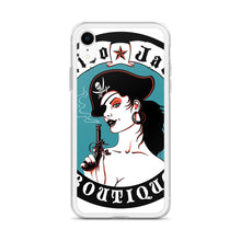 Load image into Gallery viewer, f iPhone Case Pirate Blue Stamp design by Calico Jacks
