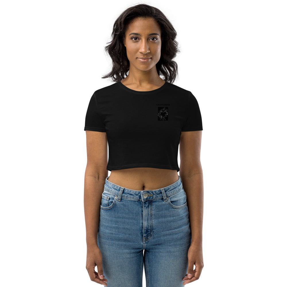 1 Organic Crop Top Sacred Heart design by Calico Jacks