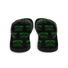 Cargar imagen en el visor de la galería, 3 Flip-Flops Multi Skull Green design by Calico Jacks
