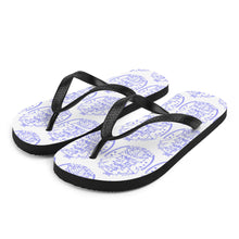 Load image into Gallery viewer, 2 Flip-Flops Multi Ship Blue design by Calico Jacks
