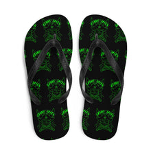 Load image into Gallery viewer, 1 Flip-Flops Multi Skull Green design by Calico Jacks
