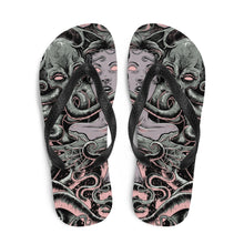 Load image into Gallery viewer, 1 Flip-Flops Cthulhu design by Calico Jacks

