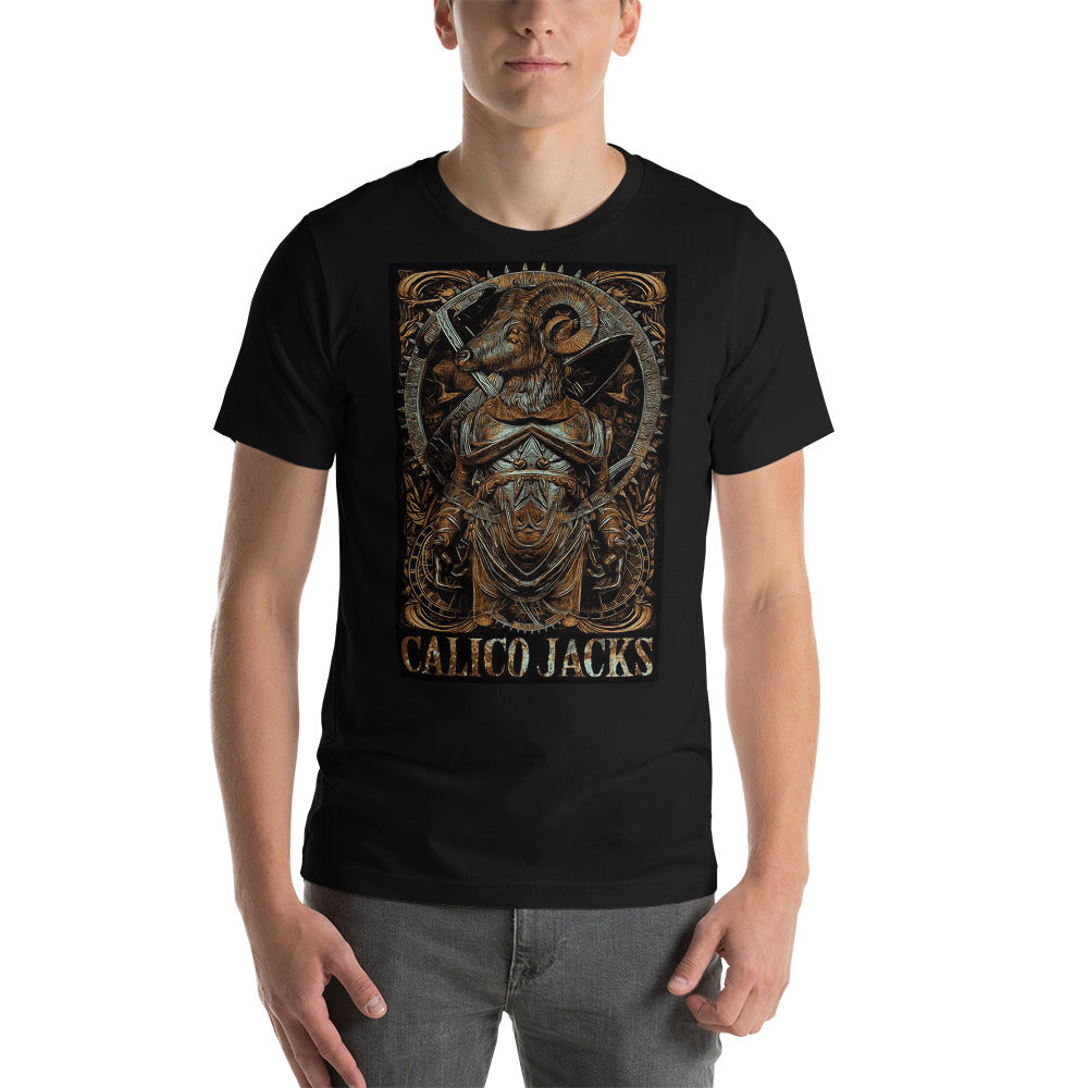 black 100% Cotton T-Shirt Minotaur design by Calico Jacks