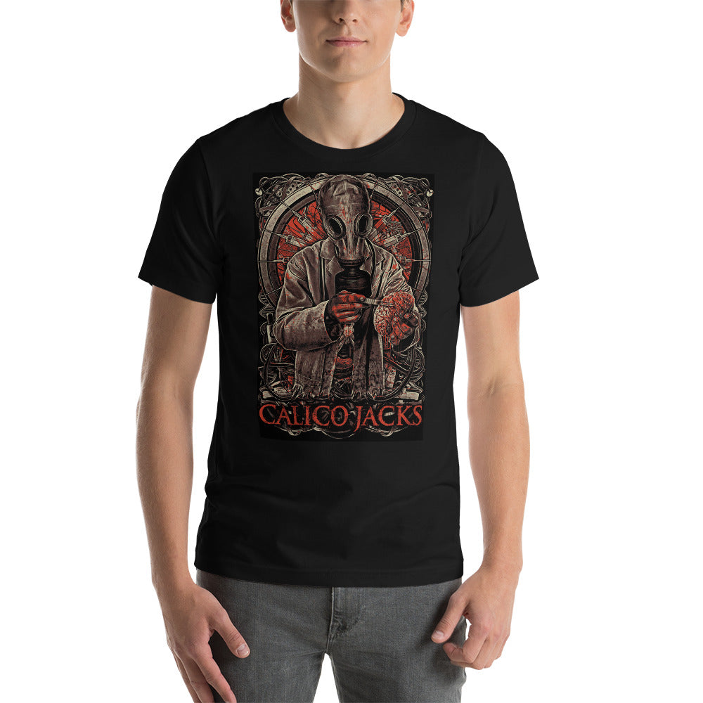 black 100% Cotton T-Shirt Cerebrum Horror themed design by Calico Jacks