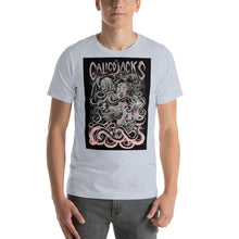 Load image into Gallery viewer, blue 100% Cotton T-Shirt Cthulhu horror theme design by Calico Jacks
