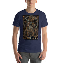 Load image into Gallery viewer, blue 100% Cotton T-Shirt Minotaur design by Calico Jacks
