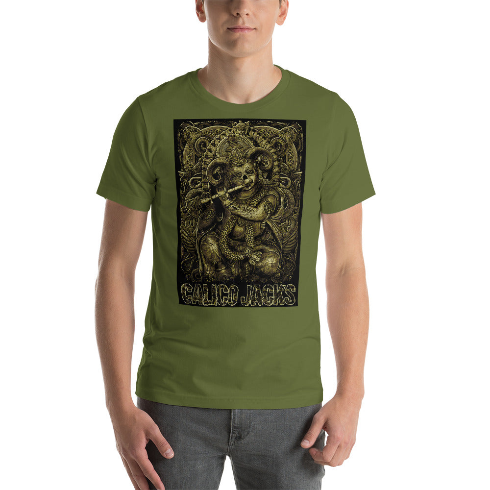 green 100% Cotton T-Shirt Shriek design by Calico Jacks