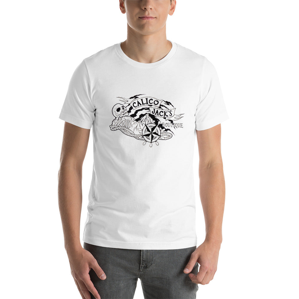 100% Cotton T-Shirt Skeleton design by Calico Jacks